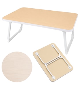 Sunup SN-29696 Katlanabilir Laptop Masası ve Yatak Koltuk Üzeri Tepsisi Ahşap Desen 70x48cm