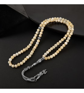 Aragonit Doğal Taş Tesbih 99luk - 6mm (Çok Renkli)