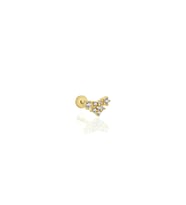 14 Ayar Altın Taşlı Ponte Tragus Küpe