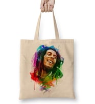 Bob Marley Mutluluğun Rengi Bez Çanta Uzun Saplı