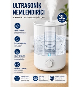 Q2 3.0 Lt Hava Nemlendirici Buhar Makinesi Ultrasonik Difüzör Oda Nemlendirici Hava Nemlendiricisi