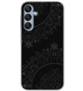 Galaxy A55 Kılıf HD Desen Baskılı Kılıf - Siyah Mandala