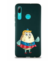 Huawei P Smart 2019 Soft Premier Kapak Bayan Puff Tasarımlı Silikon Kılıf - Yeşil (Şeffaf)