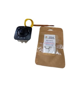 Termostat Çay Kazanı Termostatı Çay Makinesi Termostatı + 1 Paket 5 adet Musluk Bezi Safir Çay Kazanları