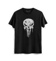 Punisher Dijital Baskılı  Siyah Tshirt