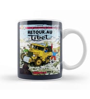 The Adventures Of Tintin Retour Au Tibet Vintage Cover Style Kupa Bardak Porselen