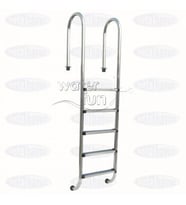 Havuz 12845 Merdiveni 316 Kalite Paslanmaz Çelik CNC kesim 5 Basamak El Yapım (Gümüş)