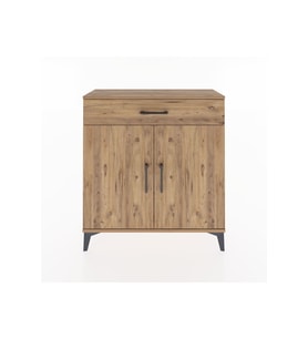 Arges Şifonyer 2 Raflı Tek Çekmeceli 2 Kapaklı 88x30x96 Çam-Çam