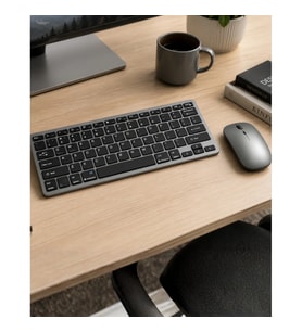 Şarjlı Kablosuz Klavye Mouse Seti – Bluetooth ve 2.4G Kompakt Taşınabilir