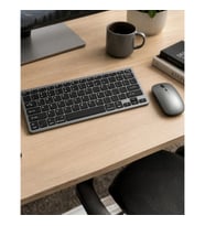 Şarjlı Kablosuz Klavye Mouse Seti – Bluetooth ve 2.4G Kompakt Taşınabilir