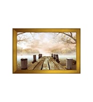 Manzara Temalı Kanvas Tablo 80 x 110 cm Gold Çerçeve