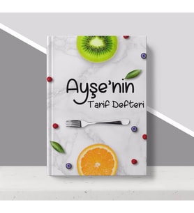 BK Gift Kişiye Özel İsimli Mutfak Tarif Defteri-10 (Beyaz)