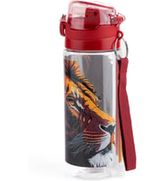 Galatasaray Lisanslı Spor Su Şişesi, Kırmızı Kapaklı, Aslan Desenli 500ml Plastik Matara 25570