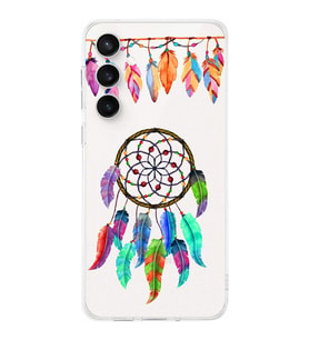 PrintiFy Galaxy S24 Fe ile Uyumlu Nazar Boncuğu 6  Kamera Korumalı Şeffaf Silikon Kılıf