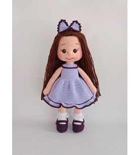 Lavanta Fatoş Bebek Amigurumi Organik Oyuncak