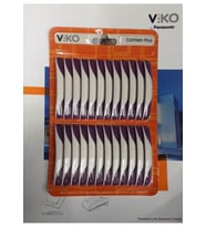 Viko Carmen Plus Beyaz Koyu Fuşya Kordon - 12'li Takim