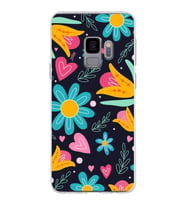 PrintiFy Samsung Galaxy S9 ile Uyumlu 1mm Slim Fit Retro Colors 1 Baskılı Şeffaf  Kılıf