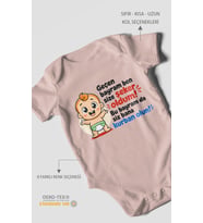 Geçen bayram ben yazılı Kısa Kollu Bebek Body %100 Pamuk