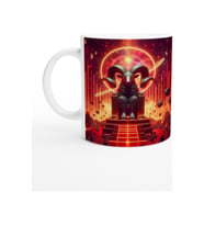 Koç Burcu Baskılı Kahve Kupası - Galaktik Taht Odası Temalı Vs3 Renkli