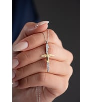 925 Ayar Gümüş Gold Kuşlu Elif Koyle