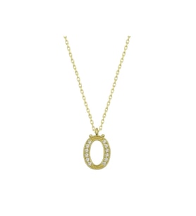 Gümüş Gold Ö Harfi Kadın Kolye CSR2184229