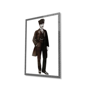 Atatürk Cam Tablo 4mm Dayanıklı Temperli Cam, Atatürk Glass Wall Art (Çok Renkli)
