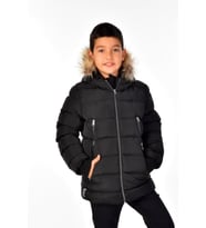Benittokids Natürel Kürklü Erkek Çocuk Mont 51248 (Siyah)