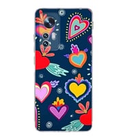 PrintiFy Xiaomi Mi 12 Pro ile Uyumlu Retro Color 3  Kamera Korumalı Şeffaf  Kılıf