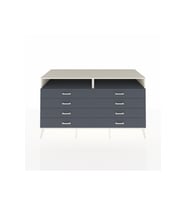 Kronos Konsol 2 Raflı 8 Çekmeceli  176x59x99 Aytaşı-Antrasit