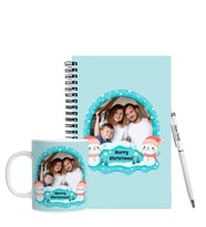 Yılbaşı İçin Kişiye Özel Ahşap Defter Kalem & Kupa Hediye Seti HC54
