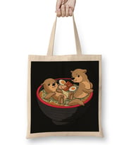 Kawaii Otter Japanese Ramen Noodles Soup Otter Lover Bez Çanta Uzun Saplı