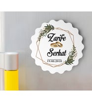 Nişan Düğün Hatırası Ahşap Magnet