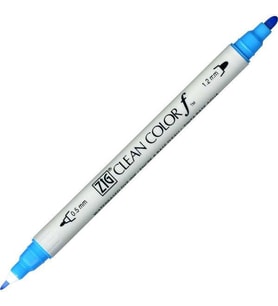 Zig Clean Color f Çift Uçlu Kalem 031 Cobalt Blue 