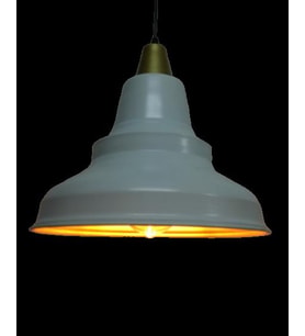 RİOLİGHT RETRO BEYAZ İÇİ ALTIN  TEKLİ METAL SARKIT (Siyah)