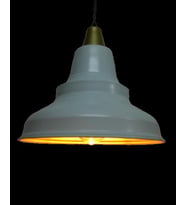 RİOLİGHT RETRO BEYAZ İÇİ ALTIN  TEKLİ METAL SARKIT (Siyah)