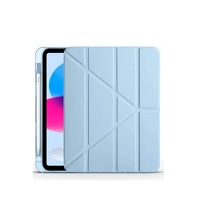 Apple iPad 2022 10.9 (10.nesil) Kılıf Kalemlikli Mars Tablet Kılıfı - Mavi