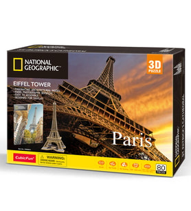 CubicFun National Geographic Eyfel Kulesi 3D Puzzle 80 Parça