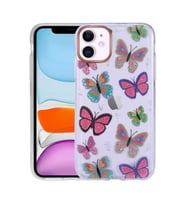 iPhone 11 Kılıf Desenli Simli Sert İnka Kılıf NO5