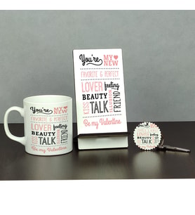 Love Üçlü Set (Kupa + Telefon Standı + Anahtarlık) 002