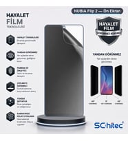 SChitec NUBIA Flip 2 Uyumlu Ön Yüzey Hayalet Privacy Hidrojel Ekran Koruyucu