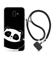 Samsung J6 Plus J7 Prime J7 Pro M20 Kılıf Boyun Askılı Silikon Bay Bay Panda 1784