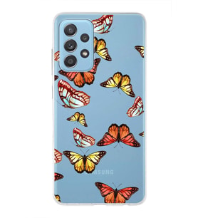 PrintiFy Samsung Galaxy A52 5G ile Uyumlu 1mm Slim Fit Water Color 2 Baskılı Şeffaf  Kılıf