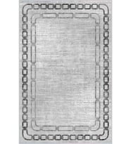 Eliana Home Baskılı, Yıkanabilir Kaymaz Taban Salon Halısı LNA1376-HT900 100x150 cm (Gri)