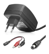 Akü Şarj Adaptörü 12V 2.5A 30W Krokodil Uç Siyah B5057