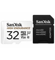 SanDisk High Endurance 32 GB microSDHC Hafıza Kartı + SD Adaptör – 100 MB/s, U3 V30 Class 10, 4K Full HD, Araç ve Güvenlik Kamerası