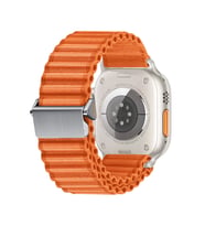 Apple Watch 44/45/46/49mm Kordon Kilit Dizayn Naylon Kumaş Hasır Kordon 123 2/3/ (Turuncu)