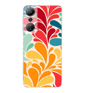 PrintiFy İnfinix Hot 20 ile Uyumlu Retro Color 5  Kamera Korumalı Şeffaf  Kılıf
