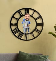 Kişiye Özel Dişçi Karikatür 3D Ahşap Mdf Duvar Saati 236