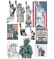Özgürlük Anıtı Sticker Set 11 Parça Telefon, Tablet, Defter, Laptop Sticker