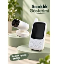VOX Modlu Görüntülü Bebek Telsizi Kamera ve Ekran Seti